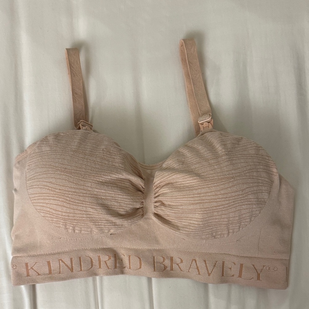 Kindred Bravely Pink Heather Pumping and Nursing Bra